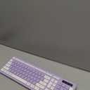 Wireless Keyboard and Mouse Combo, Full-Sized Wireless Keyboard and Adjustable DPI Mouse, 2.4GHz USB Receiver, Silent Keyboard and Mouse for PC, Windows, MAC, Desktop, Laptop(Purple)