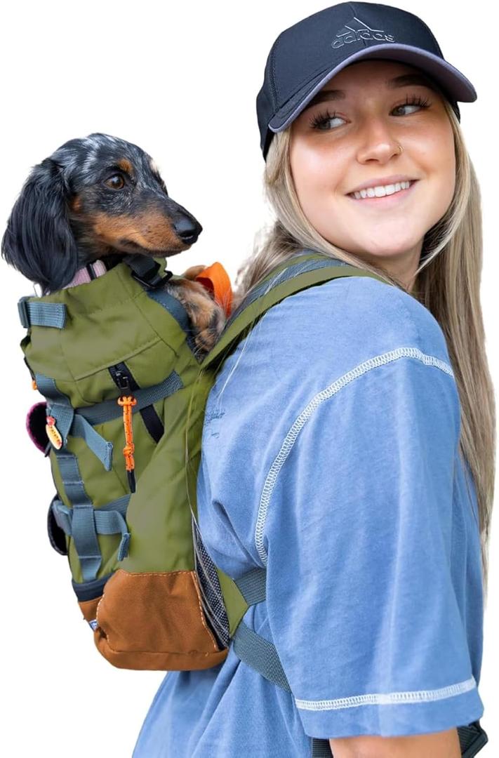 K9 Sport Sack Urban 3 - Small, Leafy - Ideal for Dogs with 13-16 Back Length - Dual-Use, Backpack-Style Carrier + Everyday Pack