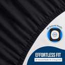 Waterproof Mattress Protector Queen Size, Premium 200 GSM Terry Mattress Cover, Soft & Breathable Bed Cover, Fitted Sheet Style, Black