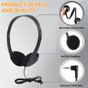 12 Pack Kids Headphones Bulk for Classroom School Students, Durable Wholesale Class Set Headphones for Kids Children Toddler Teen Boys Girls (HY857,12 Black)