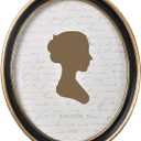 AELS 8x10 Inch Vintage Picture Frame, Elegant Antique Photo Frames with Glass Front, Photo Display, Tabletop Wall Hanging, Gift Ideas, Black Oval with Gold Trim