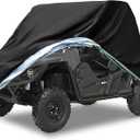 NEVERLAND UTV Covers Heavy Duty - Side by Side Cover Waterproof 300D Outdoor Storage Waterproof Black Compatible with Honda Pioneer Polaris Ranger Protection 114.17"x 59.06"x 74.80"(290x150x190 cm)