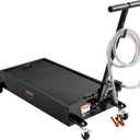 VEVOR Low Profile Oil Drain Pan, 20-Gallon Metal Oil Change Pan, Effective Oil Drain Cart with 180W Electric Pump, Wheels & Folding Handle, Oil Drain Tank for Cars, SUVs, Trucks, Buses, RVs