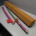 New One Piece Roronoa Zoro Japanese Samurai Sword itetsu Shusui Wado Ichimonji with Wall Stand