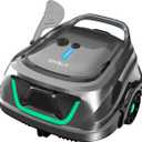 (2025 Upgraded)WYBOT A1 Cordless Robotic Pool Cleaner, Automatic Pool Vacuum for Above Ground with 120 Mins, Double Filters, LED Indicator, Charge in 2.5 Hours, Ideal for Above & In-ground Flat Pools