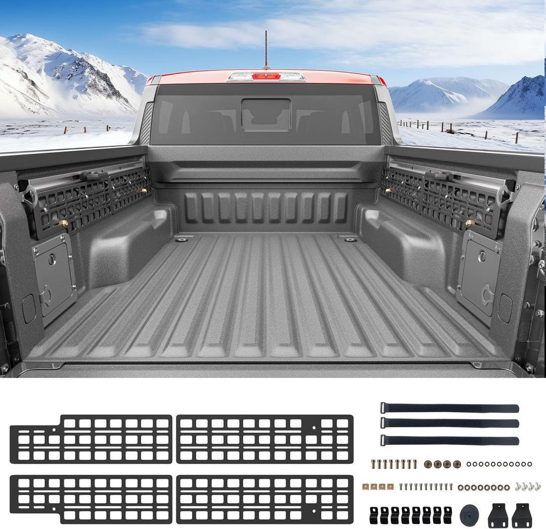 Side Bed Molle Panel Compatible with 2022 2023 2024 2025 Ford Maverick High Strength Truck Bed Molle Panel Replacement for 2022-2025 Ford Maverick Accessories