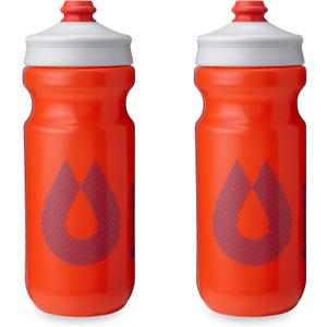 HydraPak | Polar Bottle - Breakaway Surge Lightweight Bike Water Bottle 2-Pack - High Flow, Cycling & Sports Squeeze Bottle (Orange, 600ml / 20oz)