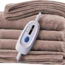 McJaw Electric Heated Blanket 72"x 84" Full Size, 4 Heating Levels and 10 Hours Auto Off, Lightweight and Breathable - Linen