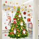 Kiddale Christmas Wall Decals,Removalble Santa Claus Christmas Tree Wall Stickers for DIY Home Dcor