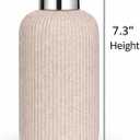 Soap Dispensers 400ML 13OZ 2Pcs Hand Dish Lotion Shampoo Soap Dispenser Jar Travertine Hand Soap Dish Soap Resin Soap Pump Bottles for Kitchen Bathroom Countertop (Sandstone)