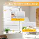 LazBlinds Cordless 1" Vinyl Mini Blinds for Indoor Windows - Light Filtering Horizontal Window Blinds & Shades, 24" W x 48" H, White