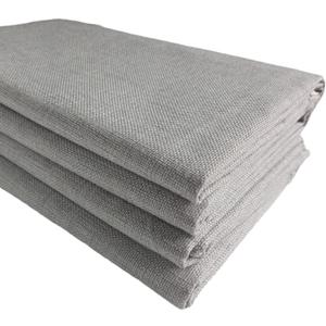 TinaKim Upholstery Fabric, for Tablecloth Sofa Chair, Linen Type Cloth Material (Grey 4, 2 Yard (57x 72 inch))