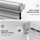 Joydeco No Tools No Drill Blinds for Indoor Windows, Cordless Window Blinds Cellular Shades Top Down Bottom Up Blackout Honeycomb Blinds Thermal Insulated Noise Reduction (Grey, 33" W x 64" H)