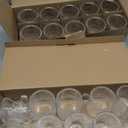 40Pcs Glass Votive Candle Holders, Clear Tea Light Candle Holders Vintage Tealight Candle Holder Bulk for Autumn, Thanksgiving Table Centerpieces, Christmas Decor (Clear)