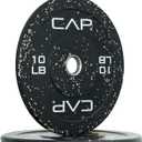 CAP Barbell Rubber Olympic Bumper Plate | Multiple Options/Colors (10lbs - Pair)