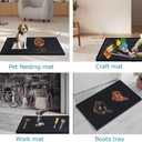 Under Sink Mat 28 x 22 for Kitchen Waterproof, Silicone Under Kitchen Bathroom Protector Sink Liner Mat, Easy to Clean Cabinet Mat Organizers and Storage, Black