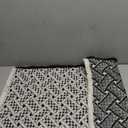 Waffle Bath Mat, Boho Bathroom Rugs Extra Soft and Absorbent Non Slip Washable Bath Rug, Rubber Backed Bathroom Floor Mat Outside Shower Mat, 20x32 (Black)