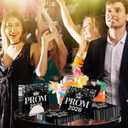 2 x Prom Decorations 2026 Napkins, 50Pcs Napkin Disposable Black and Silver Grad 2026 Napkin, Black and Silver Prom Napkins 2026 for Graduation Night Decorations