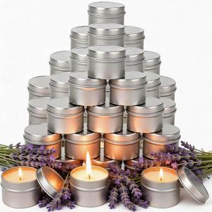 50 Pcs 2 Oz Mini Lavender Scented Soy Candle Set,Wedding Favors for Guests Bulk 50,The Quantity of Multiple Sets Meets Your Needs for Wedding and Party Gifts and Party Favors.