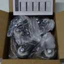 HOLKIE Stem Caster Wheels 2 inch Total Locking Casters Set of 4, Threaded Stem 3/8" -16 x 1 (Diameter 3/8", Length 1") Swivel Heavy Duty Castors Black