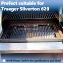 SafBbcue BAC596 Drip Tray Liner Replacement for Traeger Silverton 620, 18.8 x13.75 Inch, Portable and Foldable, Disposable Aluminum Grill Tray for Collecting Grease, 15 Pack