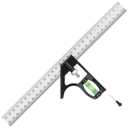 12" Metric Combination Square Ruler for Electricians and Carpenters 45-90 Degree Marking Bubble Level Square Tool Woodworking Combo Square (300mm)