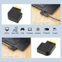 VCELINK 8K HDMI 2.1 Right Angle Adapter, 4 Pack Combo 2 Pcs 90 and 270 Degree & 2 Pcs Vertical Flat Left and Right Male to Female Cable Adapter with 8K@60Hz, HDR, eARC for HDTV Switch Laptop PS5 Xbox