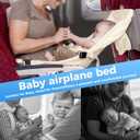 nfant Airplane Seat Extender Travel Bed | Baby on Lap Flight Bed | Foldable Soft Airplane Baby Travel Seat Extender on Lap with Neck Pillow | Fits Economy Seats | Off White