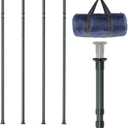 10-Foot Dust Barrier Poles Kit - (Pack of 4) Spring-Loaded Telescoping Poles with Carry Bag for Interior Painting & Decoration Projects