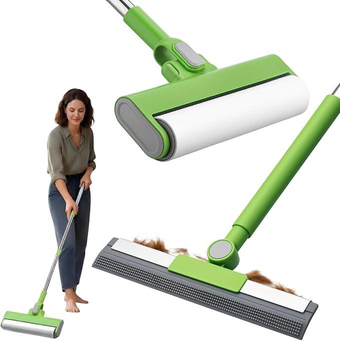 MXF Pet Hair Remover Kit  Including Carpet Rake & Large Lint Roller, 2 in 1 Pet Hair Removal Tool Cat Dog Fur Rakes Scraper Carpet Broom for Carpets, Rugs, Mats, Pet Beds
