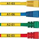NineLeaf 2 Roll Black on Yellow Heat Shrink Tubes Label Tape Compatible for Brother HSe-621 HSe621 HS621 HS-621 for P-Touch PT1180 PTD200 PT1090 Label Maker - 8.8mm (0.34inch) x 1.5m (4.92ft)