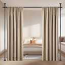 Room Divider Rod, Curtain Rod No Drilling Partition Room Dividers Tension Rod, 4-10ft (H) 48-72inch(W) Floor to Ceiling Room Black