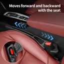 7F Car Seat Gap Filler, Organiser Between Seat and Centre Console, Universal Car Accessories, Fit SUV Truck Storage Black