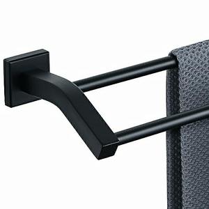 Alise Bath Double Towel Bars Towel Racks for Bathroom,Wall Mount Towel Holder 20-Inch Heavy Duty SUS304 Stainless Steel Towel Hanger Rail,GK9500-B Matte Black