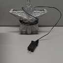 Brightown Christmas Star Tree Topper with Built-in 3D Glitter Led Snowflake Projector Lights, Silver Hollowed Pentagram Tree Toppers Christmas Decorations Indoor for Xmas New Year Party Holiday