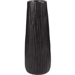 Handcrafted Ceramic Vase - Modern Decorative Flower Vase for Home Dcor, 8.6''H, Black Gloss Finish, Perfect for Centerpieces, Weddings, and Living Room Decor - Unique Gift Idea