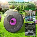 SZMP Powerful 3.5W Anti-Drift Solar Fountain for Bird Bath, Solar Powered Water Pump with 7 Nozzles, Bird Bath Fountain for Garden, Pool, Pond Attracts Hummingbirds (Black)