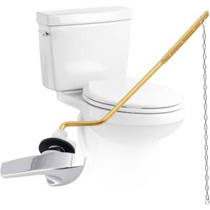 iFealClear Universal Toilet Handle Replacement Kit, Side/Angle Mount Toilet Flush Handle Compatible with Kohler K-GP30324-CP/TOTO/American Standard, Stainless Steel Flapper Chain, Chrome