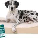 FurHaven Orthopedic Dog Bed for Large Dogs, Luxe Lounger Contour Mattress with Solid Orthopedic Foam Slab for Joint Support, Removable Washable Cover - Jumbo Plus XXL, Plush Suede, Cream