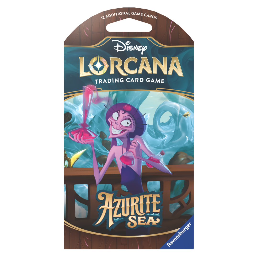 Ravensburger Disney Lorcana TCG: Azurite Sea Assorted Single Booster Pack (12 Cards) | Collectible Trading Cards | Ideal for Disney Fans & TCG Players | Suitable for Ages 8+  | (Pack of 3)