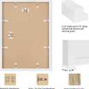 puthiac 18x24 Solid Oak Wood Picture Frame, No Mat, Wall Display Only, Vertical or Horizontal, Plexi Front, 1 Pack, White
