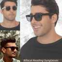 4 Pack Premium Bifocal Reading Sunglasses for Men Women Classic Outdoor UV400 Unisex Fashion Sun Readers Glasses with Spring Hinge,+1.75 strength