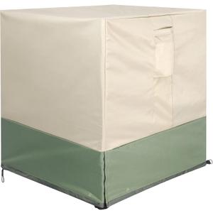 LooDro Air Conditioner Cover for Outside Units, 24 inch Outdoor AC Cover for Outside Unit Windproof, 600D Heavy Duty Oxford Fabric Fits up to 24" x 24" x 30"