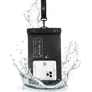 Pelican Marine - IP68 Waterproof Phone Pouch (XL Size) Floating Waterproof Phone Case - Beach Cruise Ship Travel Essentials - Works with All Phones - Detachable Lanyard - Black