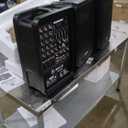 NBVOICE Professional Portable All-in-One Integrated 2-Way PA System Fixed Setup, Suitcase Design w/ 8-Channel Mixer, 2 Speaker Stands, Bluetooth, Mic for Performances, Presentations