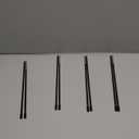 Fiberglass Tent Pole, Multi-Segment Foldable Camping Replacement, Black, 4 Pcs