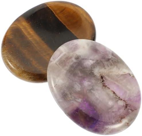 OHPHCALL 4 Pack Mini Massage Stones Thumb Stones for Relaxing Decorative Stones