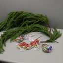 Treasborn 2Pcs Norfolk Pine Garlands 6FT Realistic Xmas Garland Christmas Decorations Indoor Outdoor, Artificial Green Garland Winter Decor for Mantle, Fireplace, Table Soft Real Touch