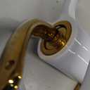 Black Gold Waterfall Sink Single Hole Vanity 1 Handle Brass Modern Unique Bathroom Faucets, 2 Tone Single Lever Copper Swan Style Vessel Hollow Faucet with Deck Plate for 3 Hole