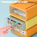 Desk Organizer with Drawers, Stackable Storage Drawers with Compartments Desktop Organization for Office Supplies, Makeup, Pencils, Tape, Erasers, Paperclips, Chargers (4 Pack)